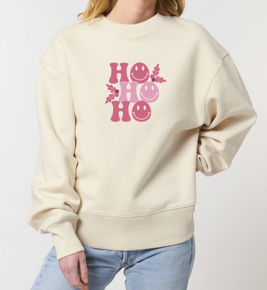 Sweatshirt oversize  Pink smiley