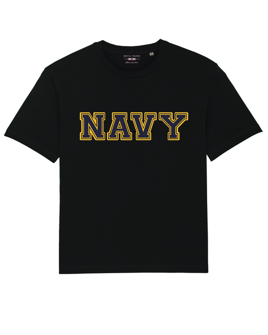 T-SHIRT NAVY COUPE OVERSIZE - Homme