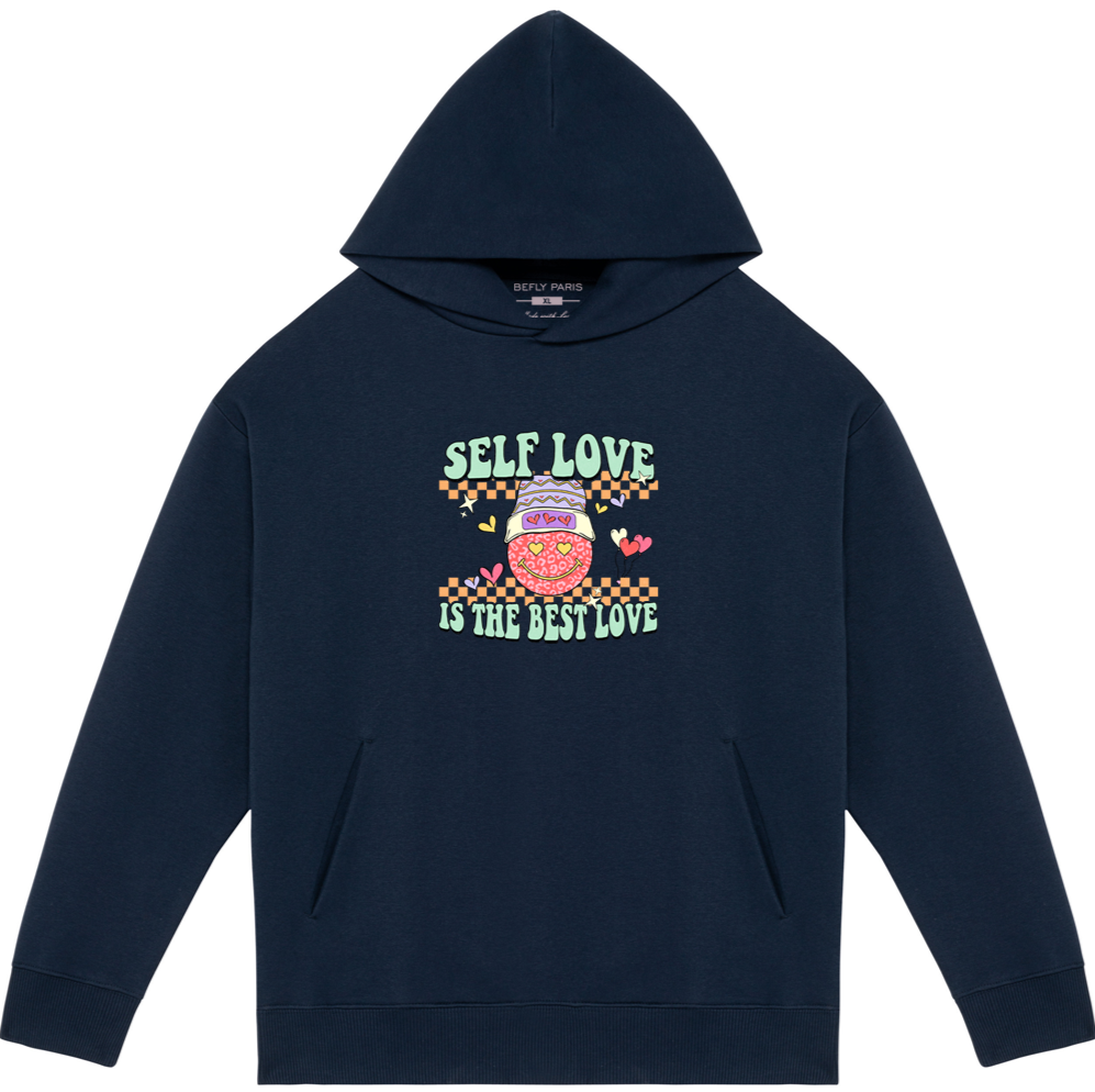 Sweat à capuche oversize Self Love